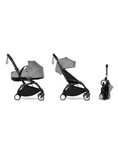 Pack poussette Duo YOYO² pack 6+ et YOYO car seat by Besafe - Cadre Noir -  Taupe - Made in Bébé