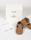 Customisable leather slippers caramel WEBCHAUSCAR420