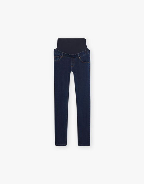 High waist blue slim-fit maternity jeans ATHENA BLUE-EL / PTXW2612NALP269