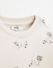 Raccoon print sweatshirt in organic cotton fleece FAUST 22 / 22IU2011N13009