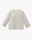 Boys' solid heather gray novelty T-shirt AFFLECK 20 / 20VU2012N0F943