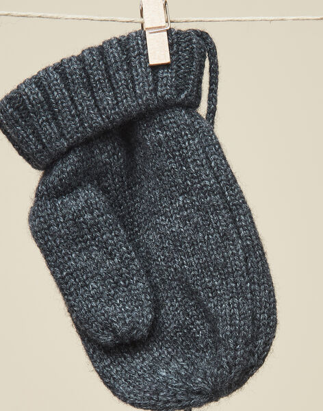 Boys' charcoal gray knit mittens VIGANT 19 / 19IU6131N51944