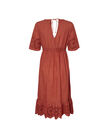 Mamalicious brick red embroidered maternity dress MLSHILOH ROBE / 19IW2667N18506