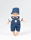 Babies outfit - Denim dungarees and bob and his ecru tee-shirt TNU BBS HALABAM / 23PJJO018AJVC218