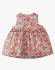 Girls' Liberty fabric dress and bloomers in pink AMOLIVIA 20 / 20VV2215N18030