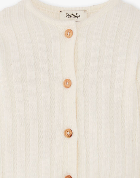 Merino wool vanilla knit cardigan DOLLY 21 / 21PV2411N12114