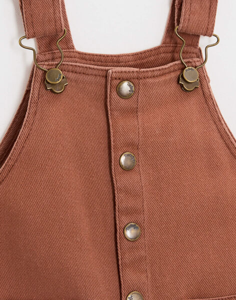 Long dungarees in rust-coloured twill JERRY 24 / 24VU2014N05408