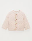 Children's quilted jacket with chalky gingham embroidery JACKIE 24-K / 24V129112N17632