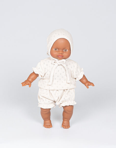 Babies outfit - Linen dotted set and its beguin TNU BBS HELMINA / 23PJJO015AJV632