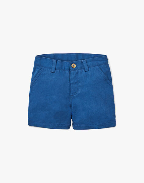 Boys' medium blue chino Bermuda shorts ALEXANDRE 20 / 20VU2021N02208