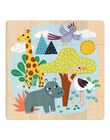 Set of 3 16-piece puzzles: animals of the world 3PUZL ANIMX BOI / 23PJJO018JBO999