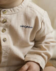 Boys' beige embroidered mini prince shirt TIGRE 19 / 19VU2023N0A080