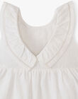 Girls' white floral textured dress and bloomers ALLISON 20 / 20VU191AN18000