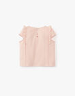 Girls' sugar-almond pink cotton T-shirt ALINDY 20 / 20VU1911N0ED310