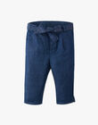 Girls' straight-cut blue lightweight denim pants ALDINETTE 20 / 20VU1914N03P269