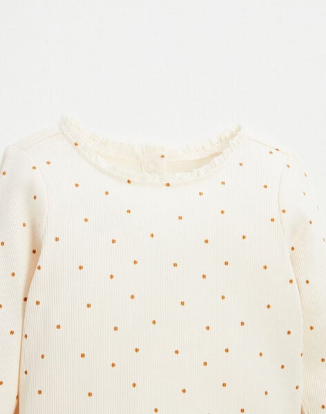 Long sleeve tee-shirt with gold polka dot pattern HELINA 23 / 23VU1911N0F003