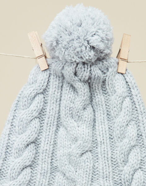 Boys' heather gray knit bonnet VARAM 19 / 19IU6131N49943