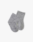 Girls' socks in heathered gray ALOUISE-EL / PTXU6011N47J922