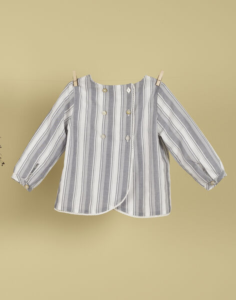 Girls' vanilla striped blouse TOLANETTE 19 / 19VU1914N09114
