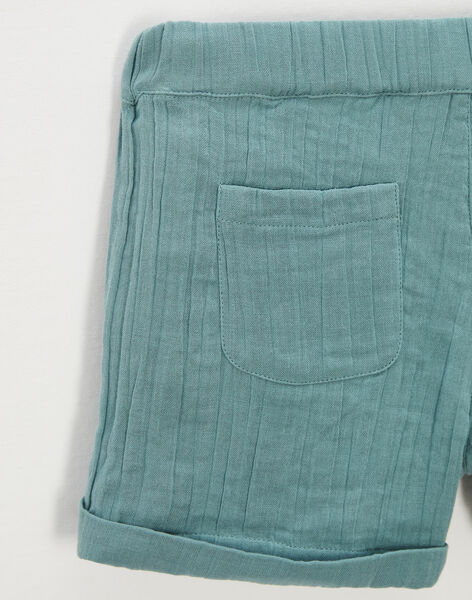 Children's shorts in mint green cotton gauze JOACHIM 24-K / 24V129212N02630