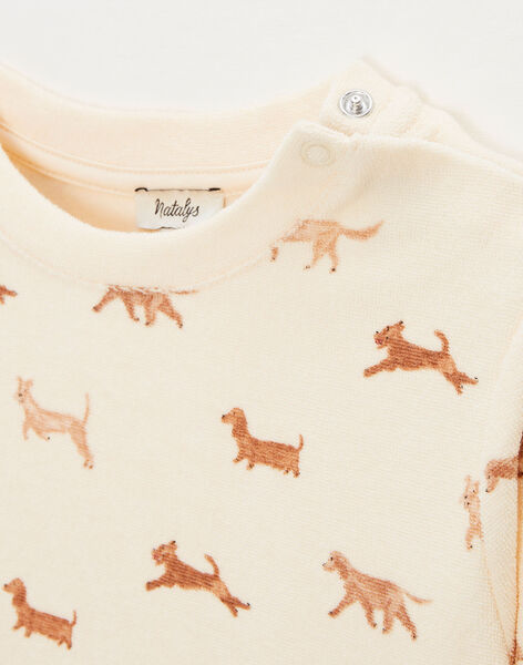 Dog print terry sweatshirt JAURES 24-K / 24V129211N13005