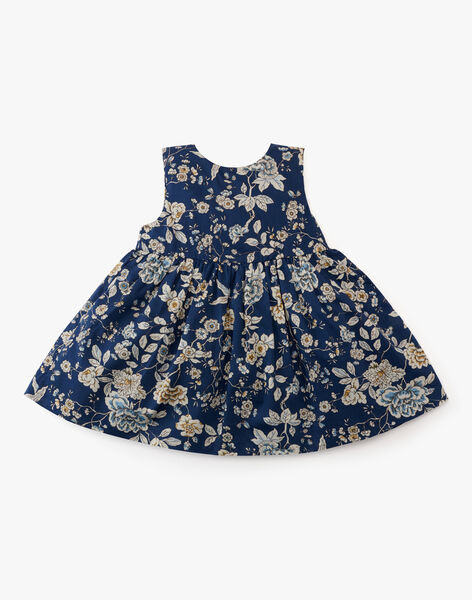 Girls' Liberty fabric pinafore dress and bloomers in blue ALONA 20 / 20VU1915N18099