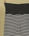 Girls' gray striped pants TARAMA 19 / 19PV2424N03944