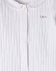 Unisex fancy ribbed sleepsuit in white ANOURS 20 / 20PV7612N31000
