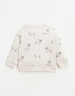 Raccoon print sweatshirt in organic cotton fleece FAUST 22 / 22IU2011N13009