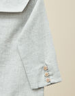 Boys' heather gray pea coat collar flannel shirt VERNE 19 / 19IU2023N0A943