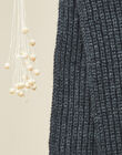 Boys' charcoal gray knit scarf VECHARPE 19 / 19IU6131N50944