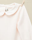 Girls' blush pink long-sleeve collared bodysuit VADELLE 19 / 19IU1931N29307