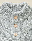 Boys' heather gray knit sweater VIKRAM 19 / 19IU2031N13943