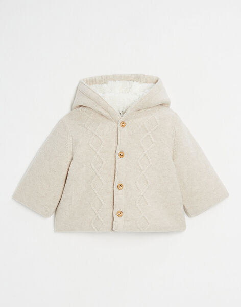 Hooded knit jacket with fancy twist IMANUEL 23 / 23IV2454N17A011