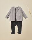 Boys' gray velour 2-in-1 footie pajamas VARREAU 19 / 19IX6647N32944