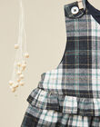 Girls' woolen check pinafore dress with Lurex detail VESNA 19 / 19IU1935N18099
