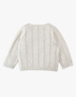Girls' cotton cashmere heather gray cardigan ABIGAEL 20 / 20VU1912N11J922