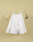 Girl's white embroidered dress TELINA 19 / 19VU1935N18000