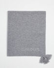 Grey merino wool embroidered blanket ILICHO GRIS 23 / 23IV7056NL1J920