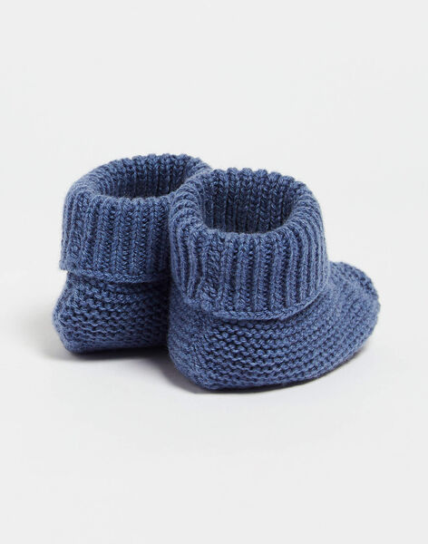 Blue merino wool slippers ICHA BLEU 23 / 23IV6953N48205