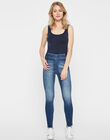 Slim blue high waist maternity jeans MLCELIA JEANS / 19VW2682N44704