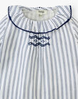 Girls' smocked striped cotton blouse in vanilla ANOUETTE 20 / 20VU1915N09114