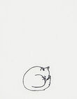 Unisex bib in vanilla with embroidered cat ABRUNON-EL / PTXQ6413N72114