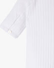 Unisex fancy ribbed sleepsuit in white ANOURS 20 / 20PV7612N31000