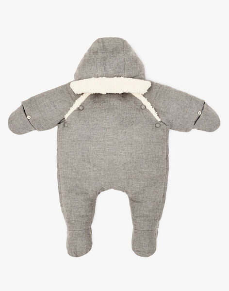Unisex warm hooded jumpsuit in heathered gray ATALANTE 20 / 20PV2412N2BJ900