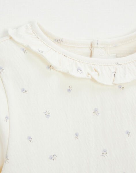 Child tee shirt with flowers in pima cotton FLORENTINE 468 / 22I129111N0F811
