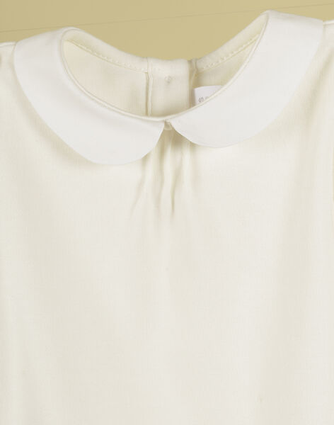 Girls' beige bodysuit with claudine collar TUANETTE 19 / 19VV2273N29114