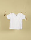 White short-sleeved bib shirt for boys TEMAKI 19 / 19VU2037N0A000