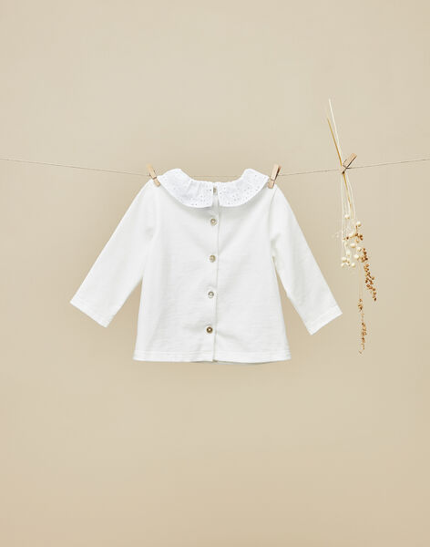 Girls' long-sleeve top with ruffled collar VINADA 19 / 19IV2211N0C114