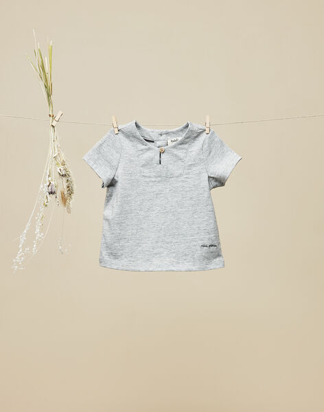 Baby boys' heather gray short-sleeve T-shirt VASILE 19 / 19IU2012N0E943